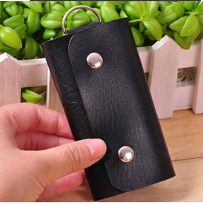 Luxe Auto Sleutel Portemonnee Portemonnee Mannen Vrouwen Wollen Vilt Sleutelhanger Holder Pocket Keys Organizer Pouch Case Tas Kussen 2.68Inch 3.94Inch: Black