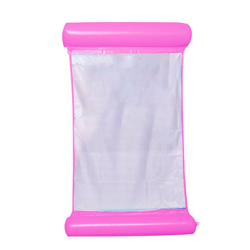 Swimming Pool Mesh Hammock Inflatable Float Multi-purpose Pool Lounge Chair Drifter Comfortable Pool Chair Portable: Hot pink