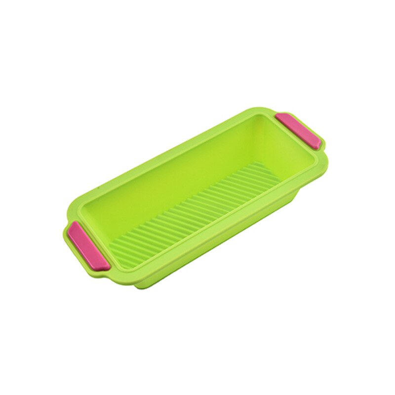 Rechthoekige Hoge Temperatuur Siliconen Brood Pan Mold Non-stick Bakken Tools: Green