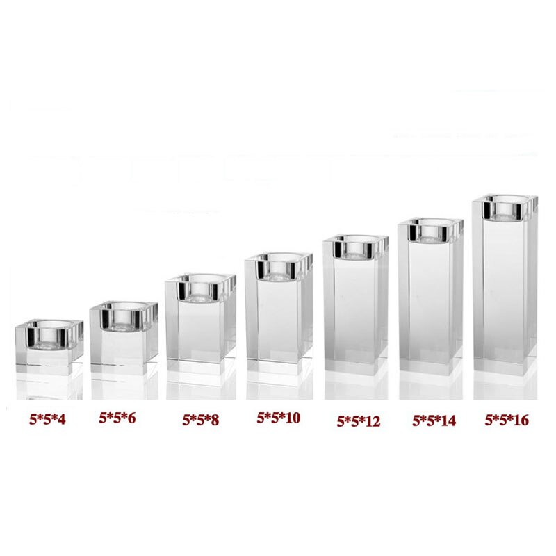 Nordic Crystal Candle Holder Wedding Centerpieces Ornaments Glass Candles Home Decor Geometric Centerpiece Wax Burner