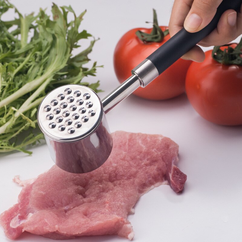 304 rostfritt stål kött hammare tall nöt hammare fläsk biff dubbelsidig köttfärs visp
