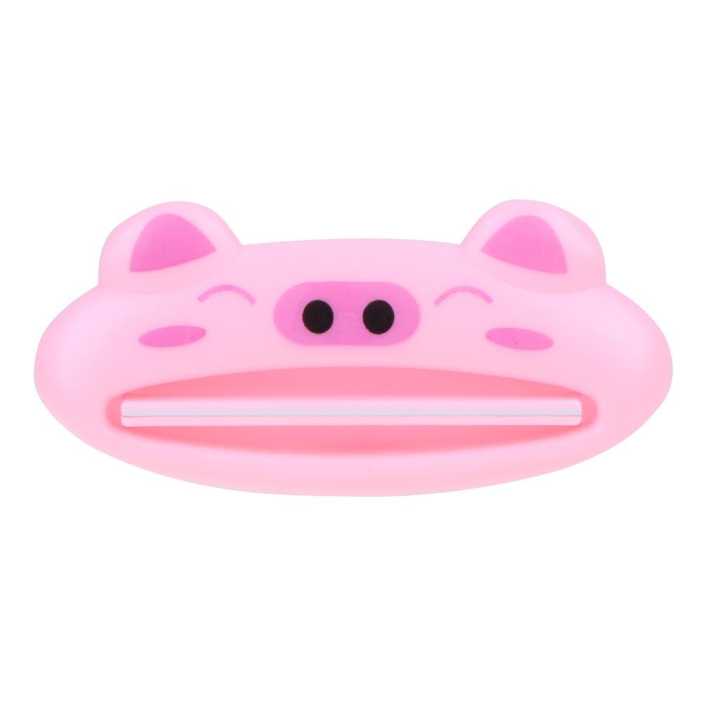 1Pc Toothpaste Squeezer Cute Cartoon Animal Toothpaste Squeezer Cosmetics Bathroom Tube Dispenser: pink pig