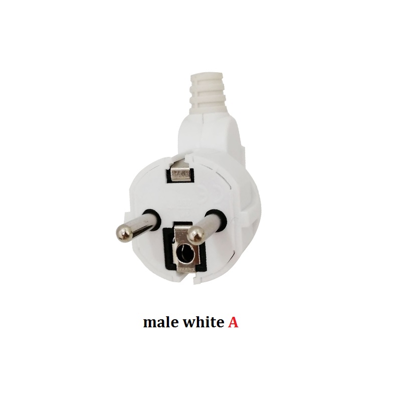 16A 250V ue allemagne prise universelle adaptateur secteur prise mâle femelle prise électrique voyage maison amovible prise d'alimentation: mael white A