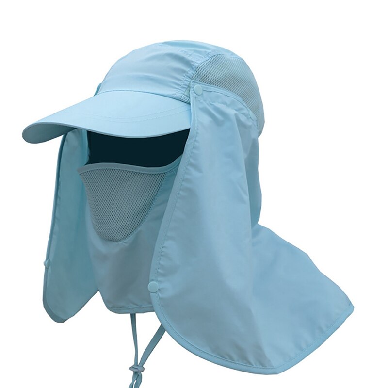 Fishing Flap Caps Men Women Quick Dry Sunshade UV Protection Removable Ear Neck Cover Outdoor Sportswear Accessories: HL