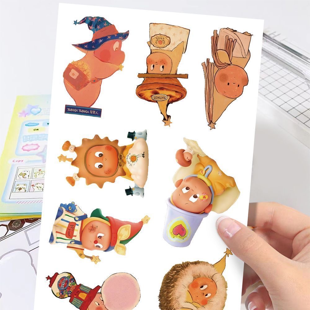 60Pcs Cute Twinkle Twinkle Stickers DIY Stickers Scrapbooking Phone Luggage Waterproof Decals