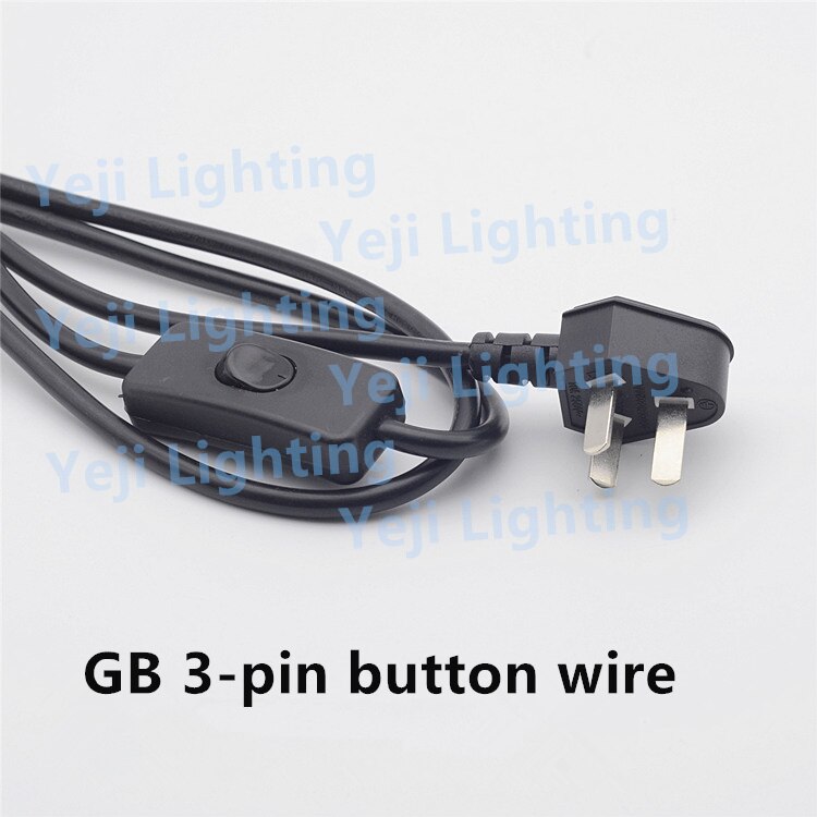 GB 3-pin plug netsnoer met 303 schakelaar Voor tafellampen, vloer lampen Verlichting accessoires