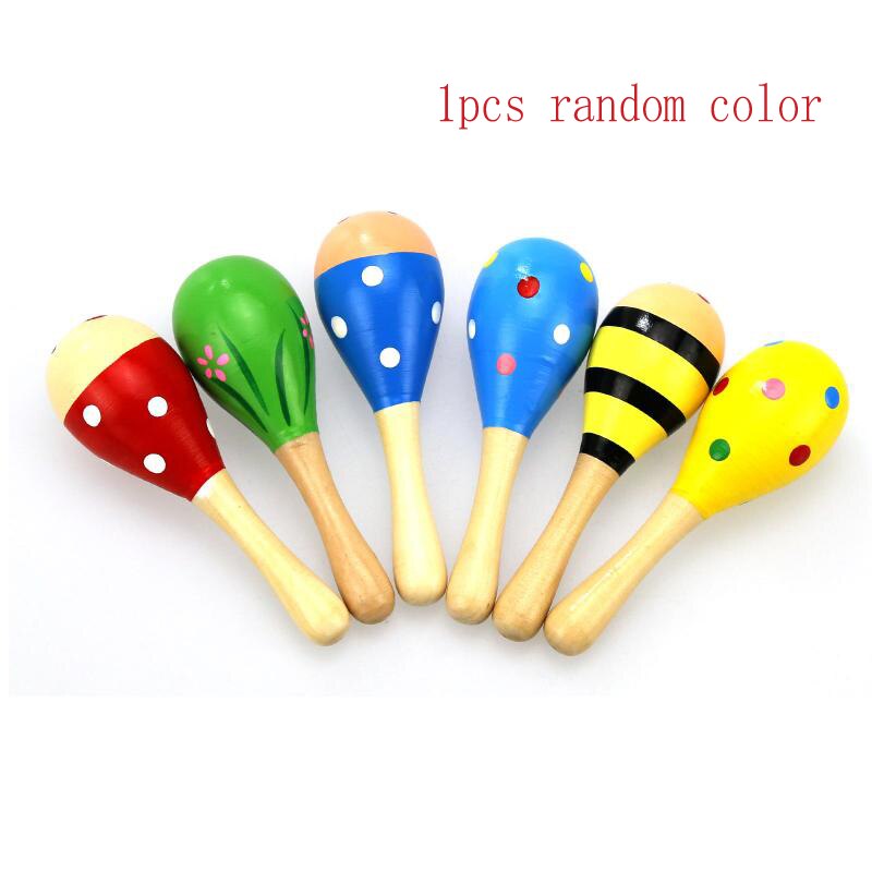 Sonajeros de madera multicolor para bebés, juguetes clásicos para niños, sonajero Musical, juguetes coloridos de madera: Default Title