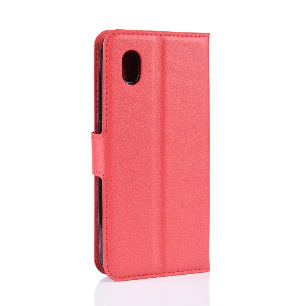 Tarjeta de funda de cartera titular del soporte teléfono casos para ZTE Blade L8/caso para ZTE L8 de cuero de la Pu caso Shell protector: Red Jfc Lzw