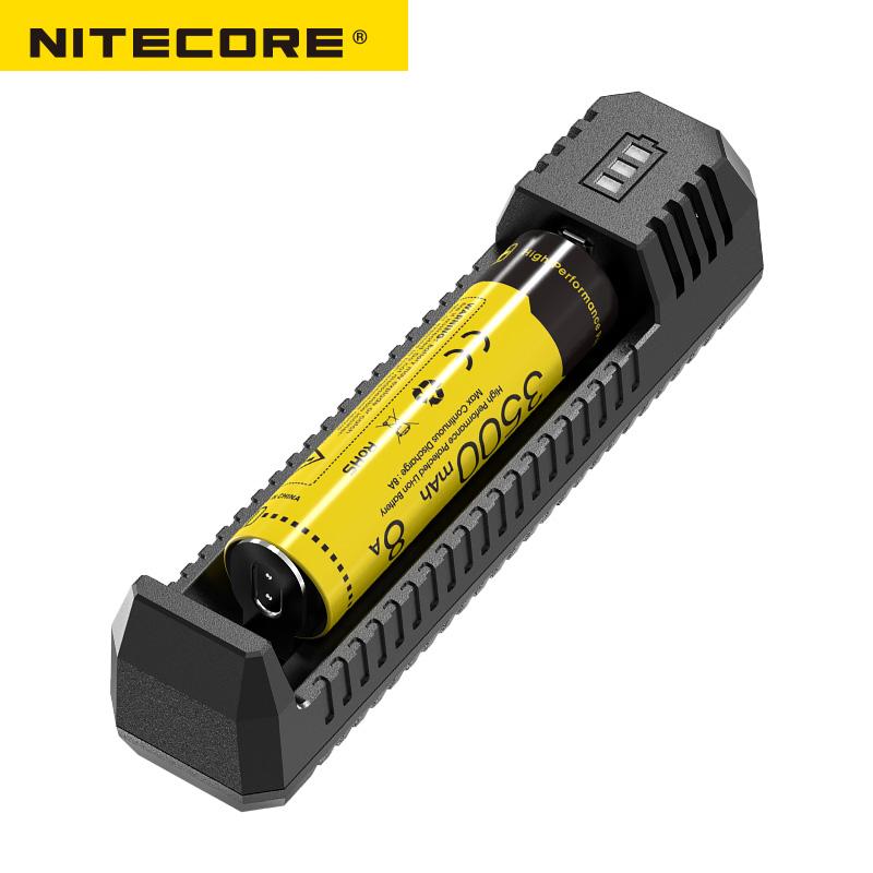 NITECORE UI1 Draagbare USB Li-Ion Batterij Oplader compatibel met 26650 21700 18650 16340 14500 batterij
