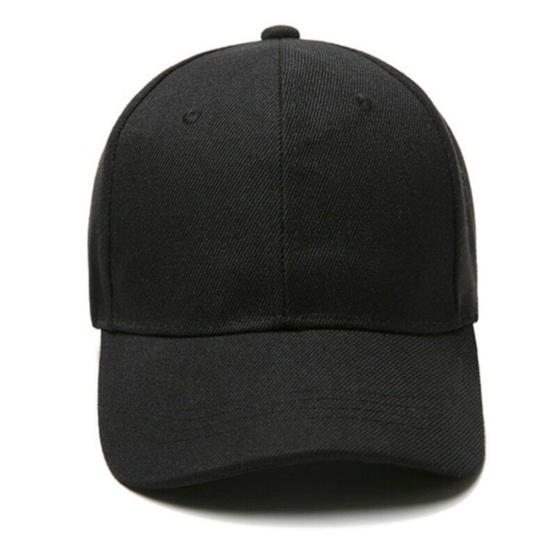 Casquette de Baseball unisexe de couleur unie noire et blanche, ombrage réglable, eves incurvées, chapeau en langue de canard pour femmes, tendance pour hommes et femmes