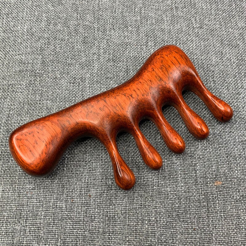 Masajeador de madera para la cabeza, peine de masaje para raspar Meridianos, estimulación de acupresión del cuero cabelludo, reflexología, terapia de relajación muscular corporal: 11