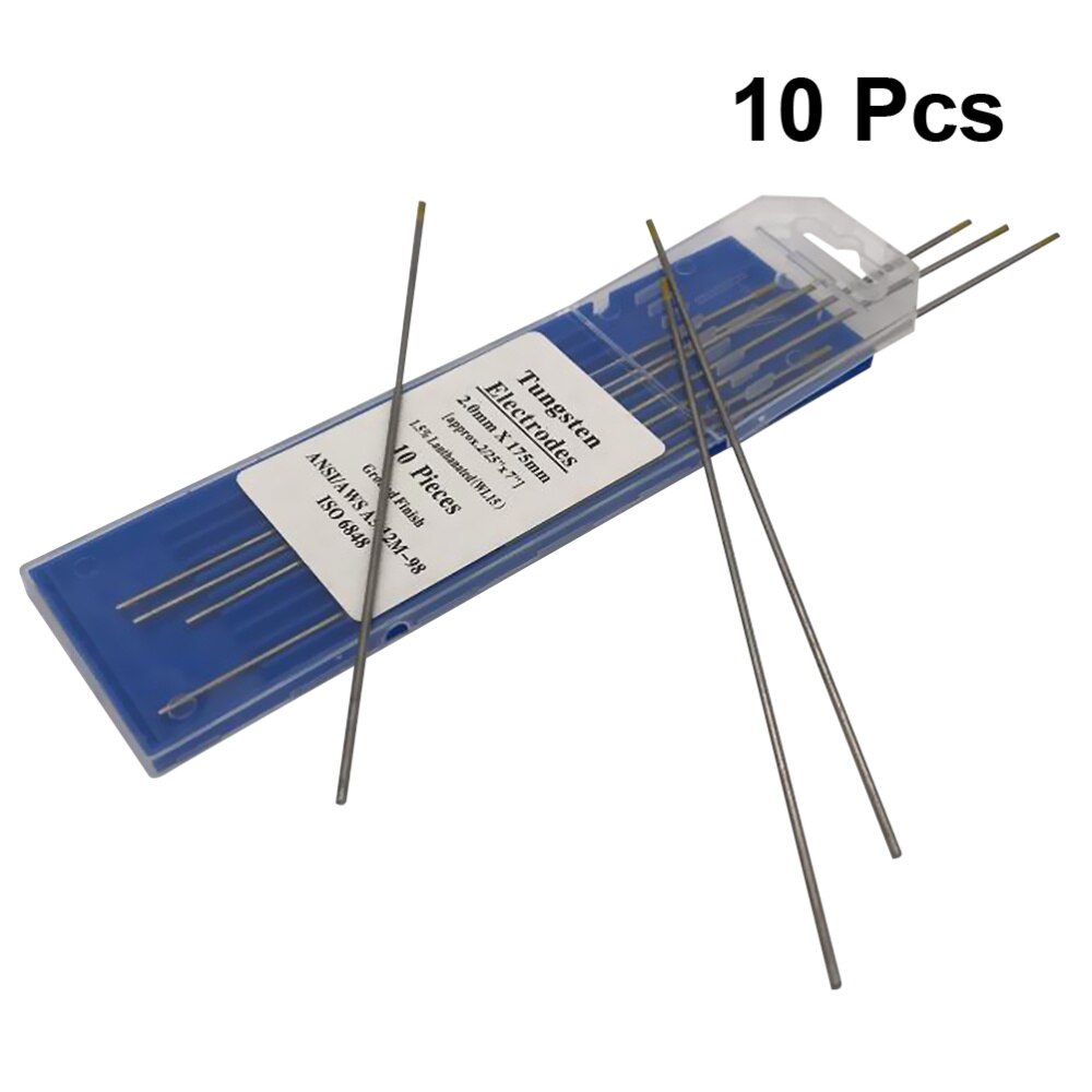 10pcs/1 Bag TIG Welding Tungsten Electrodes 1.5% Lanthanated WL15 Tungsten Electrode Welding Rods (1.6MM x 150MM): Silver 4