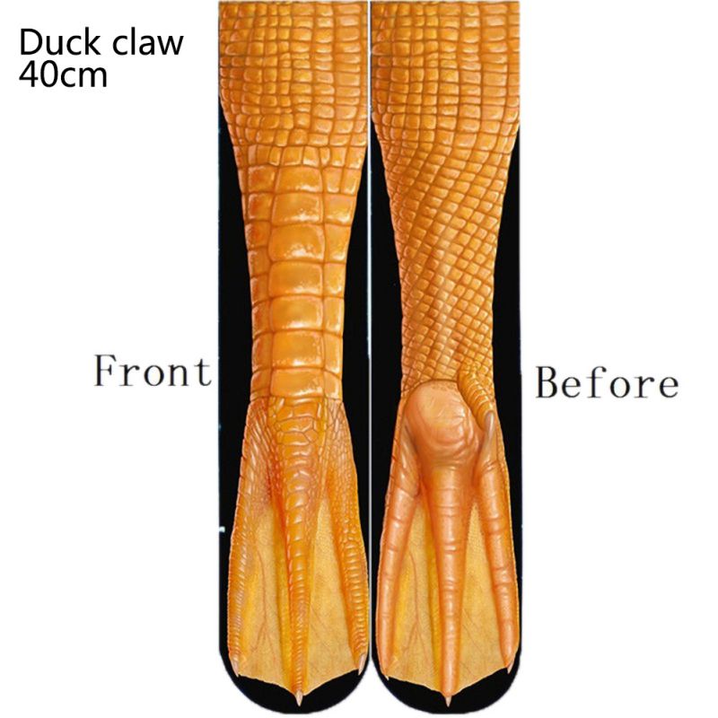 Neue 3D Druck Erwachsenen Tier Pfote Socken Unisex Crew Katze Lange Aktien Elastische Atmungsaktive Socke Hund Pferd Zebra Schwein Katze pfote: A / S