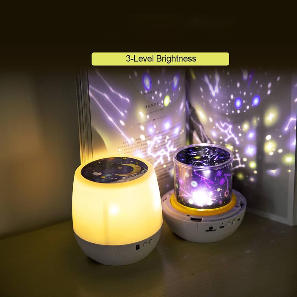 Durable Projection Night Light Wear-resistant Romantic Starry Sky Night Light Rotating Bedroom Bedside Projector for Kids Room