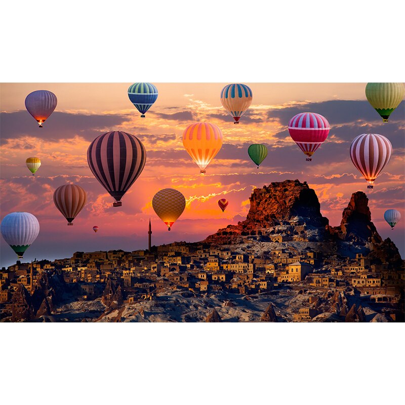 9 Styles enfants Puzzle 1000 pièces Puzzle image paysage Puzzle adultes enfants intéressant jeu jouet pour bébé de noël: hot air balloon