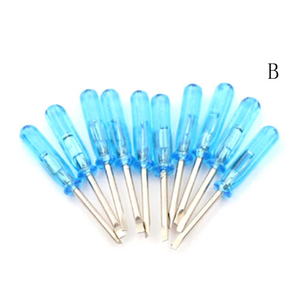 10 stuks kleine schroevendraaiers 2.0mm demontagegereedschap voor mobiele telefoon schroevendraaier sleufschroevendraaier reparatiegereedschap: B