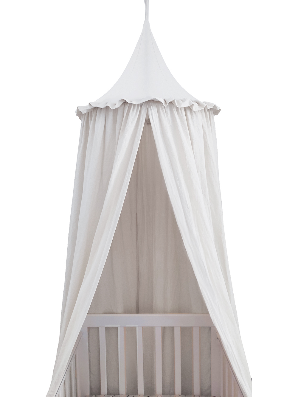 100% katoenen wieg kinderkamer deco baldachin met ruches bedgordijn luifel voor kinderkamer