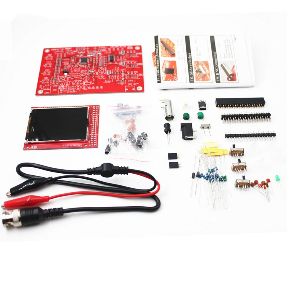 2.4"DSO138 Digital Oscilloscope TFT Handheld Pocket-Size Digital Oscilloscope Kit Part for Oscilloscope Electronic Learning Tool