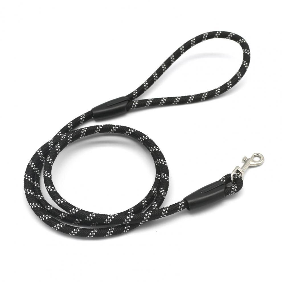 Dog Strap Lovely Soft Metal Hook Puppy Harness Rope for Hiking Pet Traction Rope Pet Rope: Black