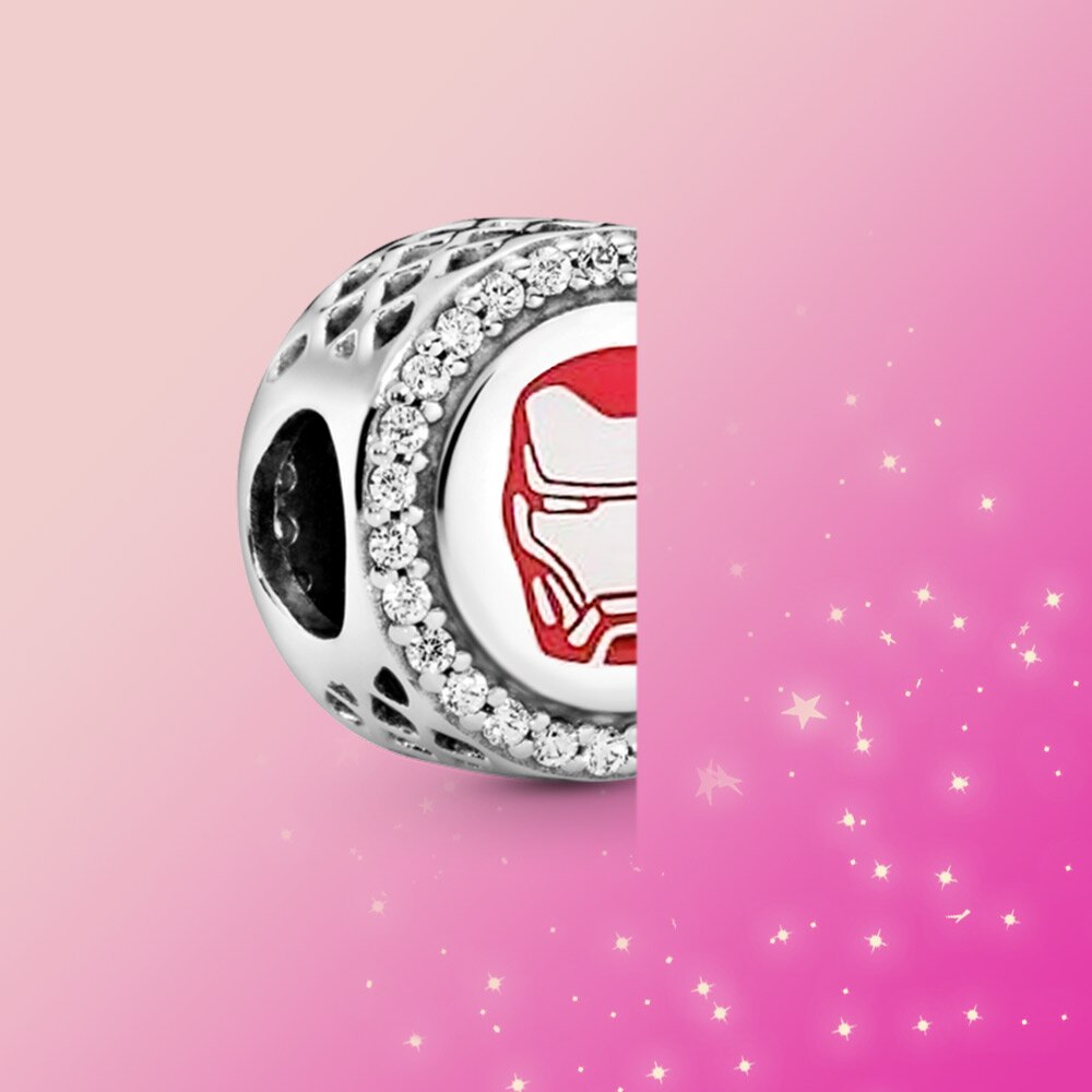 Charme 925 arco reator charme talão amá-lo 3000 vezes jóias caber pulseira os Vingadores，original para presente feminino: PASD51