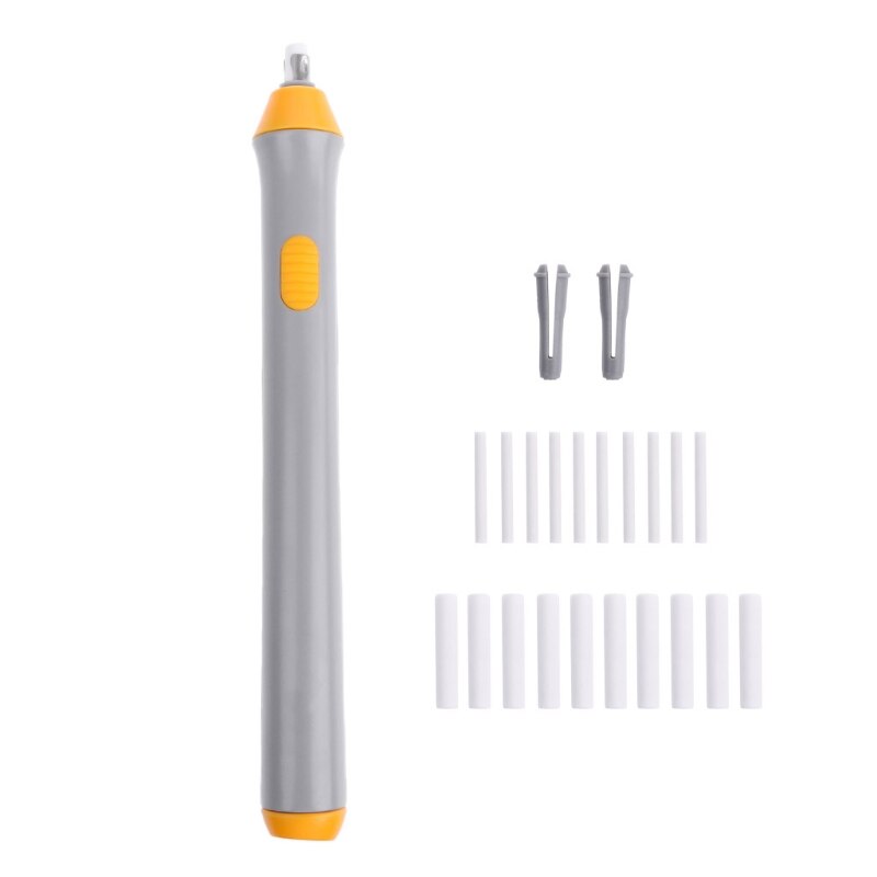Electric Rubber Eraser Sketch Drawing Erasing Battery Office Stationery School Supplies: Light Grey