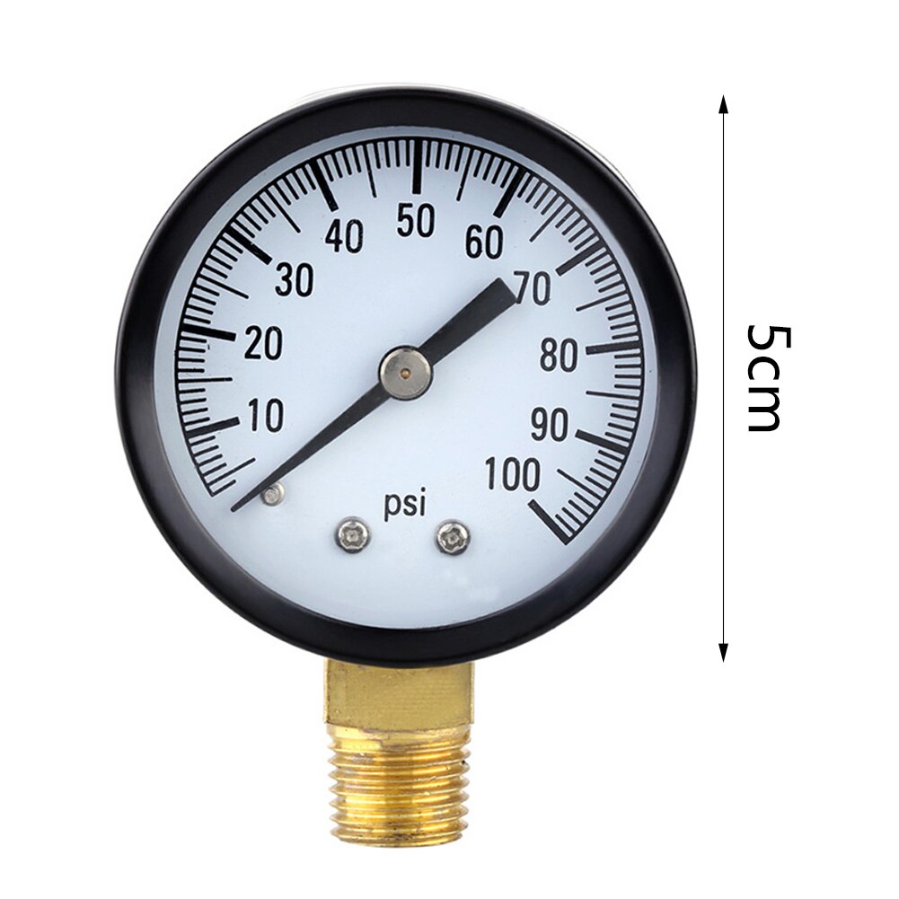 Mini Pressure Gauge Tools Air Compressor Metal Measuring Portable Meter Tester Accurate 0-100 PSI