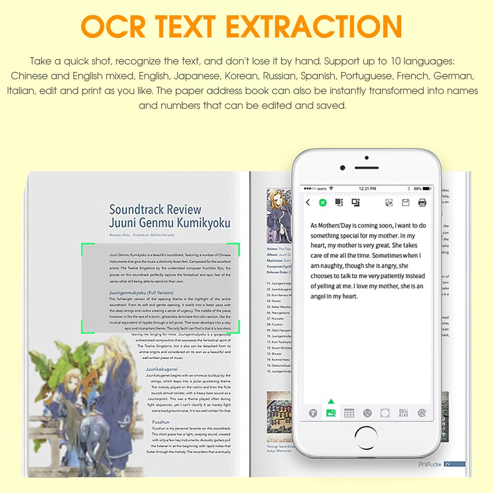 Mini Thermal Printer Portable Pocket Photo Printer Student Wrong Question Printer with Printer Paper for Android Windows Systems