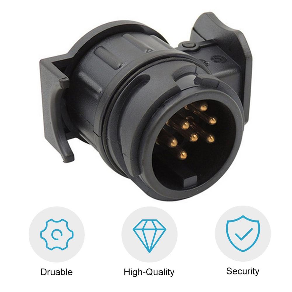 Durable 13 To 7 Pin Trailer Adapter Trailer Wiring Connector Socket Plug 12V Remolque Trailer Car Truck Caravan Accessories
