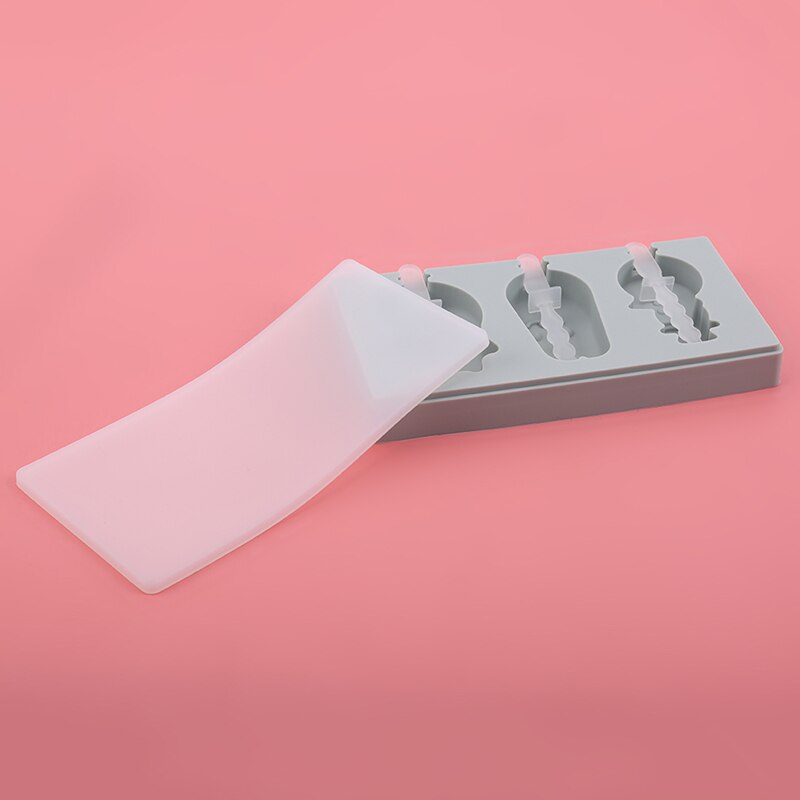 Söt glassform med lock silikon hemmagjord isglassform handgjord självgjord is-sugform