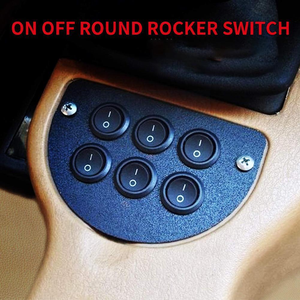 RV Switch Round Black 3 Pin SPST 3 Position ON-OFF-ON 125V 10A Switch ON-OFF 6A 250V 2 Position RV Boat Rocker For Caravan U9A7