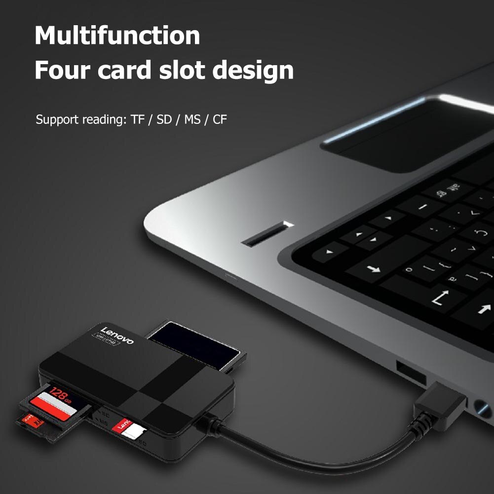 For Lenovo D302/D303 USB 3.0 Digital Card Reader 4 in 1 Multifunction TF CF MS SD Secure Memory Card Reader for PC Laptop