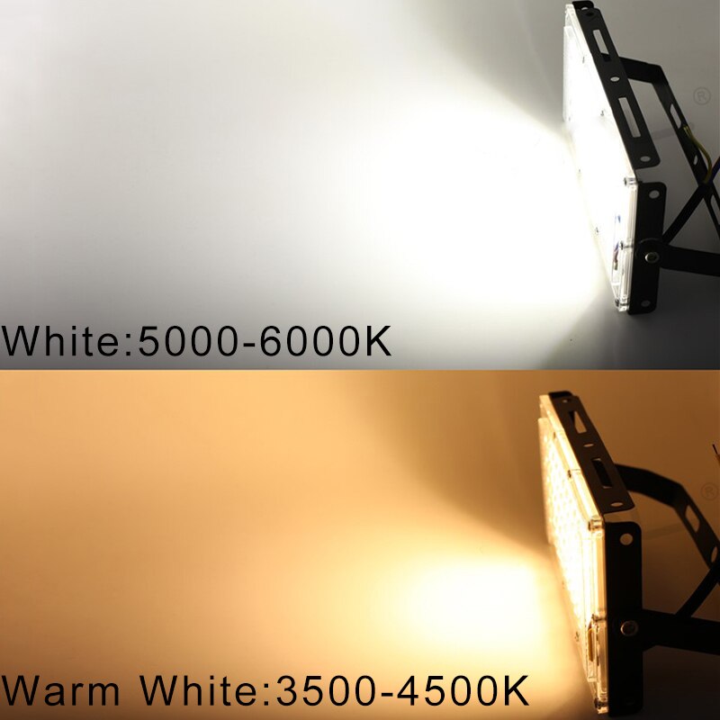 Foco reflector de luz LED de gran potencia para iluminación de exteriores, faro impermeable IP65 de 50W, AC 220V 240V, para espacios al aire libre