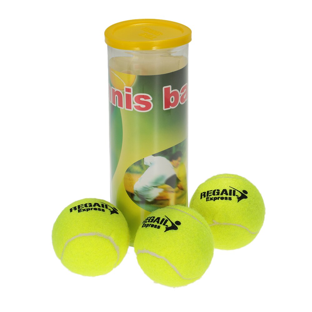 3PCS High Resilience Tennis Training Ball Practice Durable Tennis Ball Training Balls for Beginners Competition