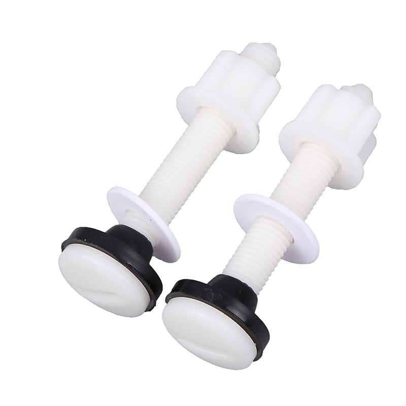 2pcs Toilet Seat Hinge Bolts Screw Fixing Fitting Kit Toilet Seat Plastic Fastener Repair Accessories