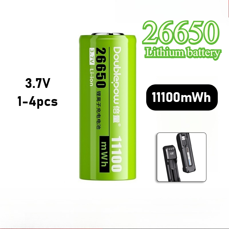 26650 3.7V 11100mWh Li-ion Battery Lithium Rechargeable Batteries for Strong Light Flashlight Solar Street Light Power Tool