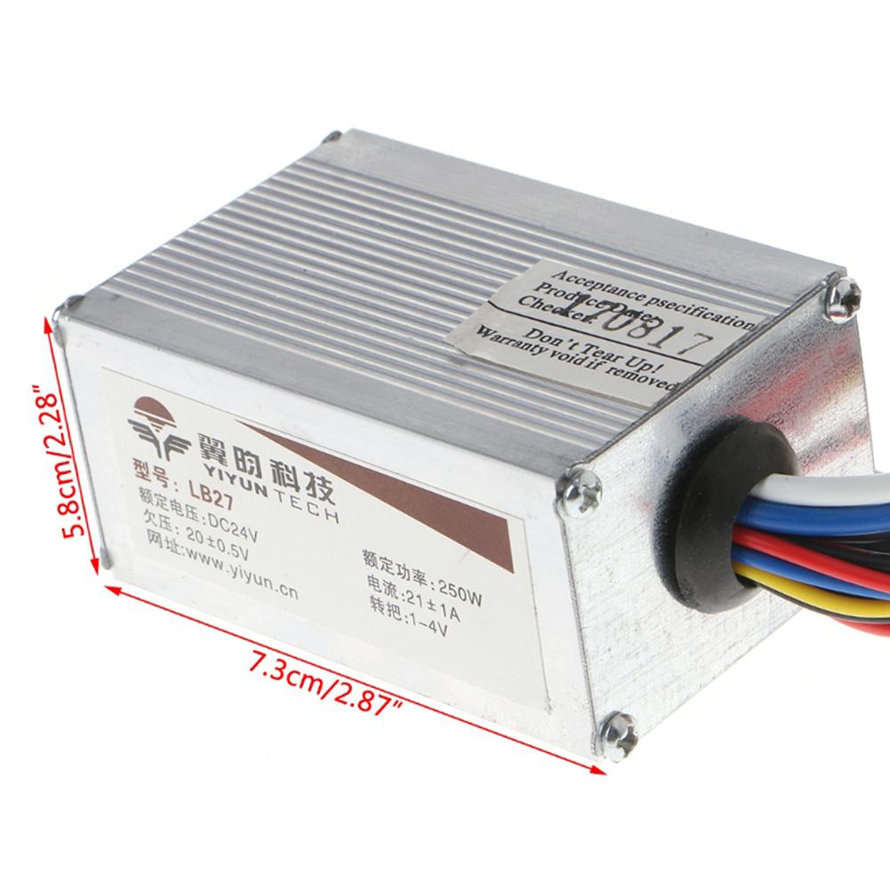 24V 250W Elektrische Fiets Borstel Motor Speed Controller Box Voor Atv Go Kart Quad Buggy Pit Bike Scooter