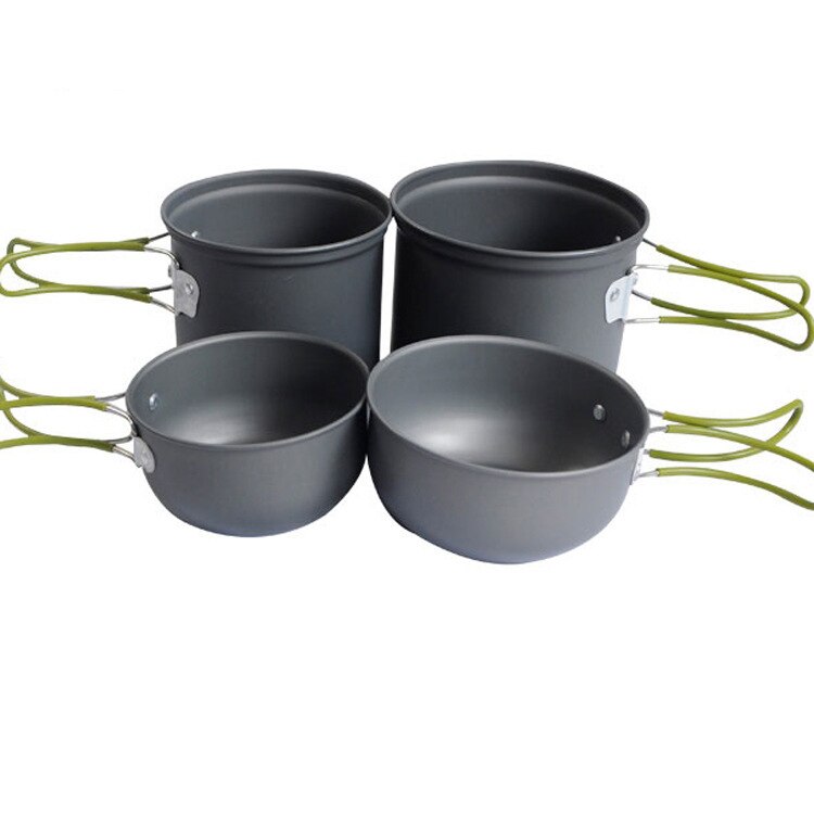 Outdoor Cookware Set Portable Set of Four Sets of Net Bags Durable Outdoor Picnic Cookware Cookware 3