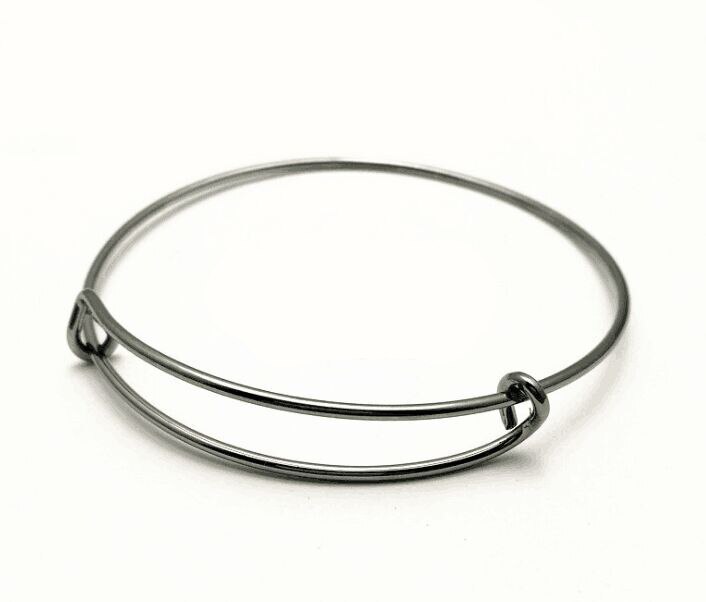 Bracelet For Women Alex And Ani Adjustable Stainless-Steel Cable Bangle Bracelets With Charms Bracelet Femme Jewelry: Black