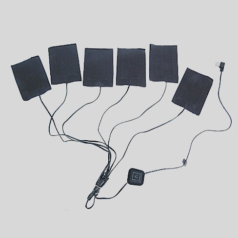 1 Set USB Electric Heated Jacket Heating Pad Outdoor Themal Warm Winter Heating Vest Pads For DIY Heated Clothing 3/5/6/8 Pads: C-6pcs set