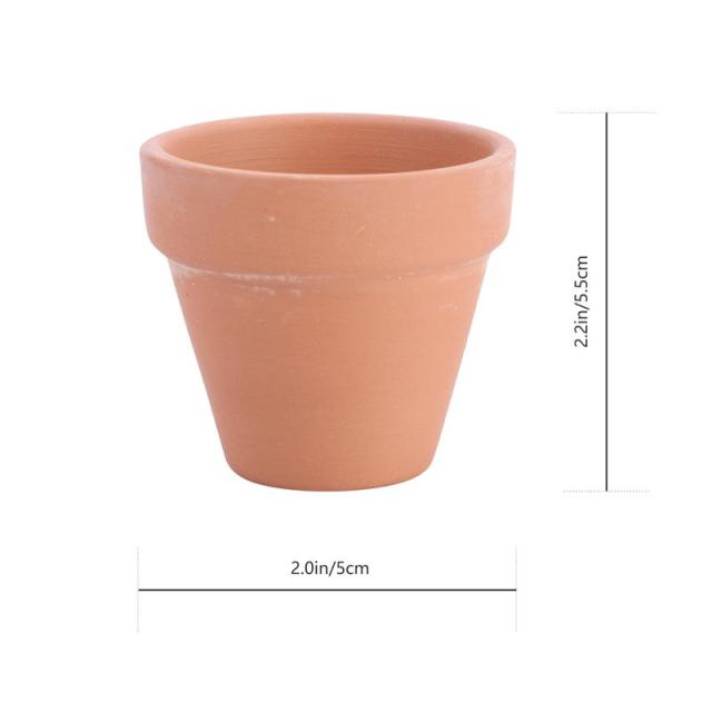 10 sztuk małe mini donica z terakoty gliny ceramika sadzarka kaktus doniczki soczyste doniczki przedszkolne świetne dla roślin rzemiosło: 5.5x5cm