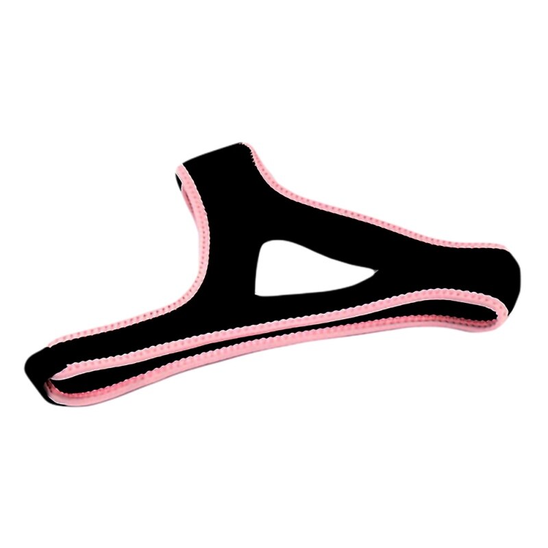 Triangular do Sono Anti Ronco Chin Strap Homens Mulheres Crianças durável Ajustável confortável Cinto de Apnéia Do Sono: Rosa