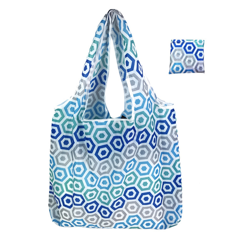 Sacs de courses portables à la , diverses impressions et grande capacité, en Nylon pratique, facile à plier, paquet essentiel de voyage: CORAL