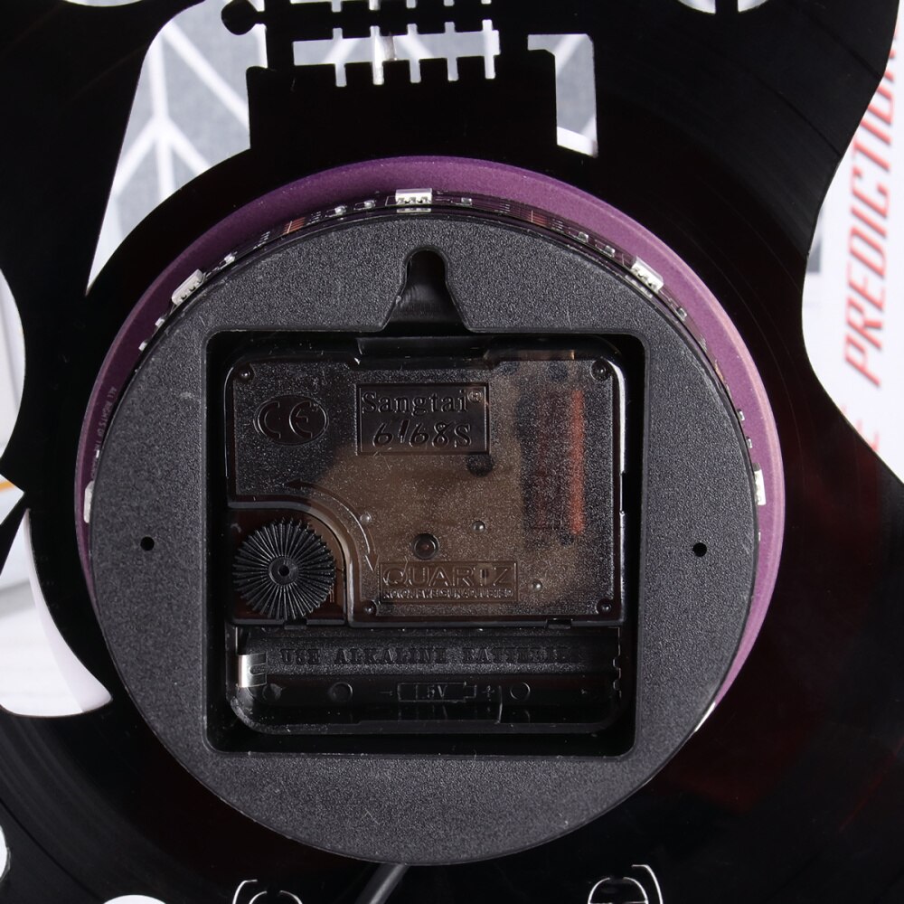 Guitar Shape Wall Clock Vinyl Record Wall Clock Living Room Wall Hanging Clock (without Lamp Shipment without Battery)