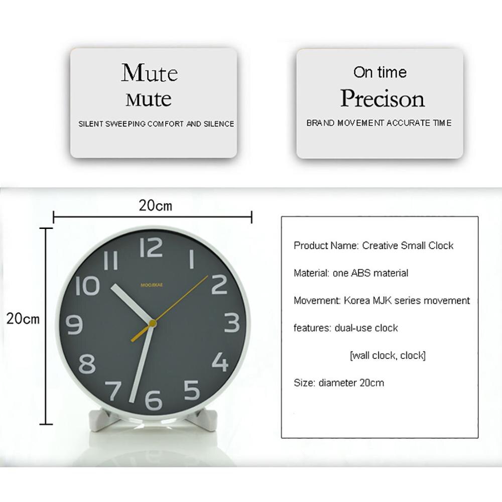 MOOJIKAE Simple Dual-use wall or table Clock Wall Clock Mute Clock clockwork electronic clock modern