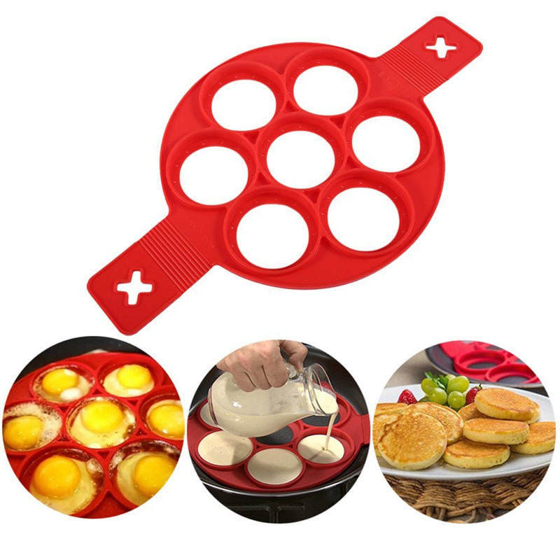 Silicone Pancake Maker Egg Ring Maker Nonstick Easy Fantastic Egg Omelette Mold Kitchen Gadgets Cooking Tools flip cooker