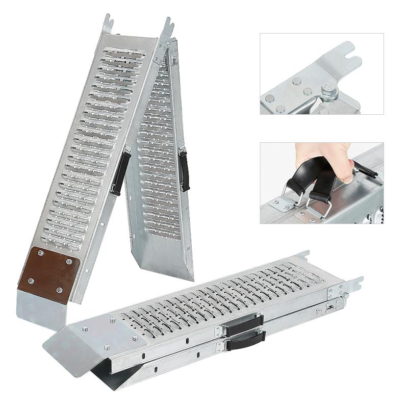 400kg 1 Pair Trailer Couplings Perforated Non-slip Loading And Unloading Ramp Steel Trailer Couplings & Accessories HWC