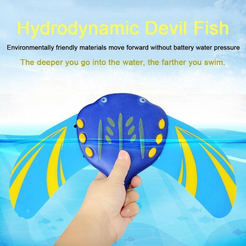 Devil Fish Toys Water-Powered Pools Accessories Summer Underwater Kids Swimming Adjustable Beach Fins With Bathtub Gliders G5T0