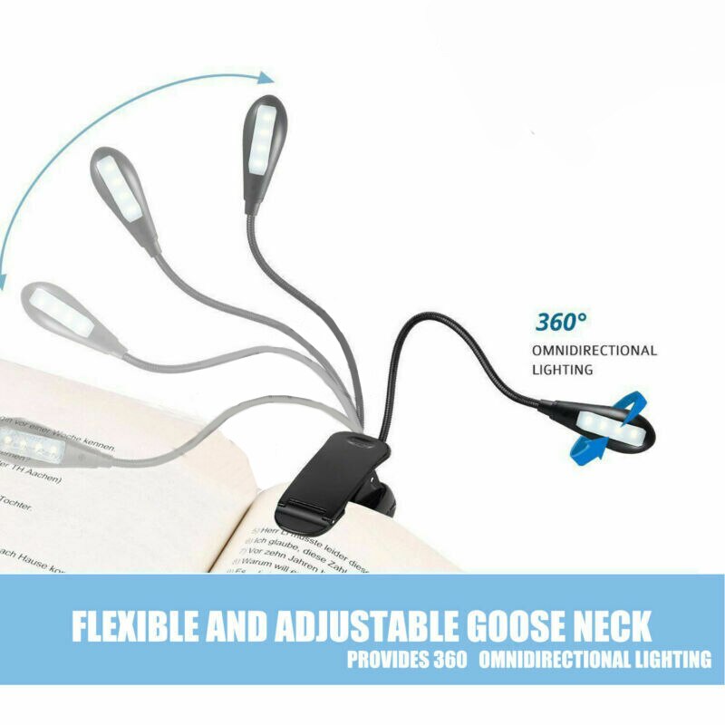 USB Double Pole LED Desk Lamp Mini Eye-care Table Lamp Dual Flexible Double Goosenecks Clip-on Arm Study&Music Desk Light