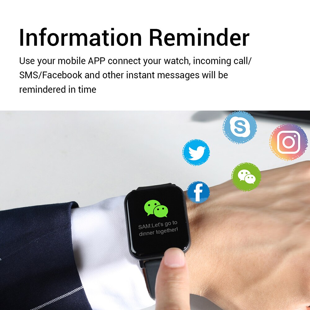 Smart Horloge R16 Smart Horloge Waterdicht Smartwatch Bloeddruk Fitness Tracker Ios Android Fitnessapparatuur