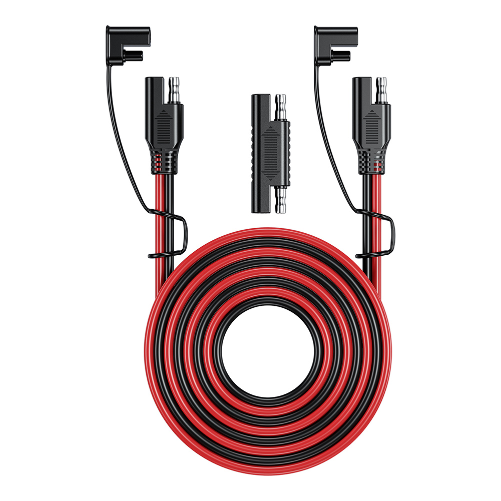 Car Extension Cable Quick Connect Harness Battery Charging Cable SAE To SAE 12V-36V Solar Auto Battery SAE Power Cable Connector: black